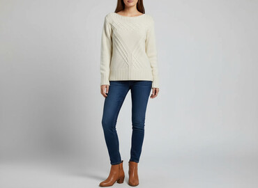 Swetry: Sweter damski, rozmiar S