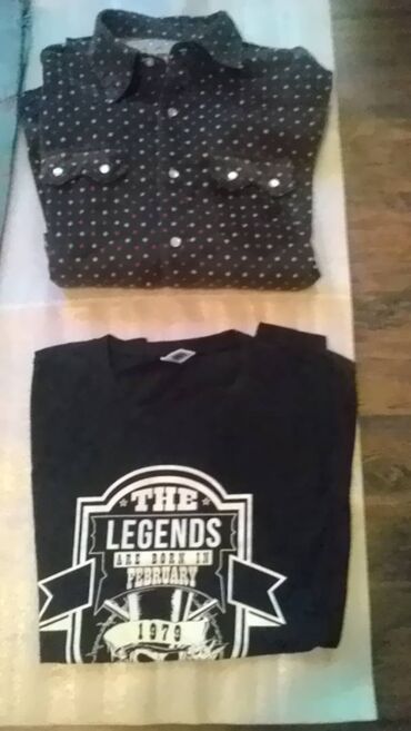 Ostala muška odeća: Paket odeće za samo 5 evra orprilike m veličina. nove crne pantalone — 2