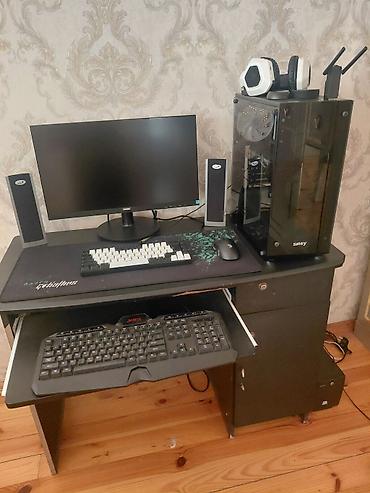 Masaüstü kompüterlər və iş stansiyaları: Tam Dəst Oyun və İş Kompüteri (Kasa + Monitor + Qulaqlıq + Siçan + — 4