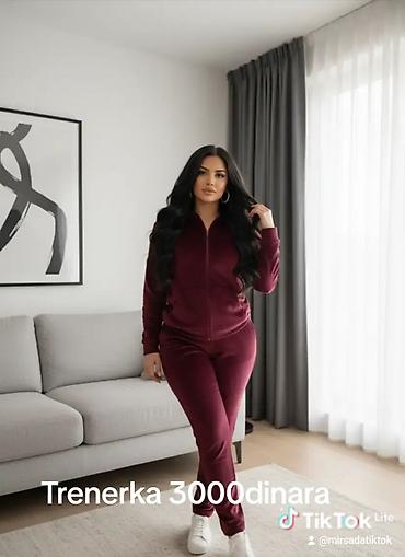 pull and bear turkey: Ženska plišana trenerka – komplet gornji deo + donji deo - Materijal — 3