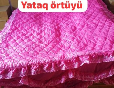 damla tekstil: Yataq üçün rəng - Çəhrayı Yataq örtüyü