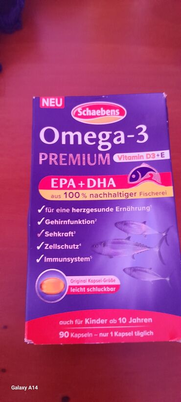 d soft vitamin d3 qiymeti: Schaebens markasına aid Omega-3 Premium qida əlavəsi, orqanizm üçün