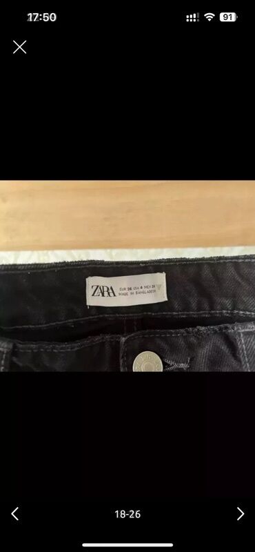 CD, DVD disklər və kassetlər: Zara, yırtıq detallı cins şalvar Dizlərdə və digər yerlərdə yırtıqlar — 6