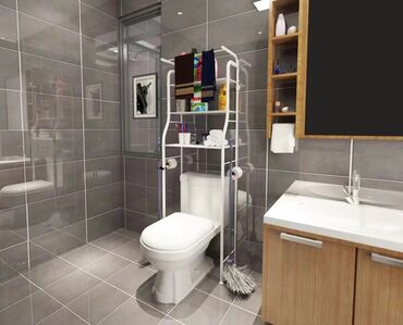 белый рабочий стол: Kod qr-5299 Yeni model qalın dəmirlli unitaz rəfi Ölçü standartı Model