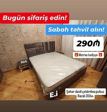 Ev və bağ: Yeni, İkinəfərlik çarpayı, Bazasız, Matras ilə, Siyirməsiz — 8
