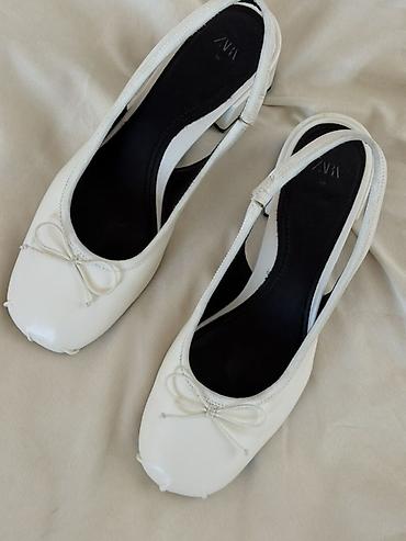 parça ayaqqabı: Məhsul: Qadın baletka tipli ayaqqabı - Rəng: Ağ - Model: Slingback — 2