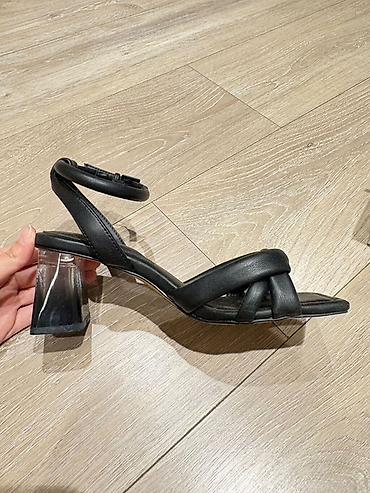 сумка aldo: ALDO qadın sandaleti – qara rəng Aldodan original, qutulu qara alçaq — 3