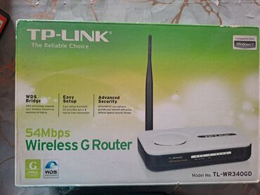 modemler: TP-Link brendinə məxsus 54Mbps sürətə malik, simsiz G router. Bu cihaz