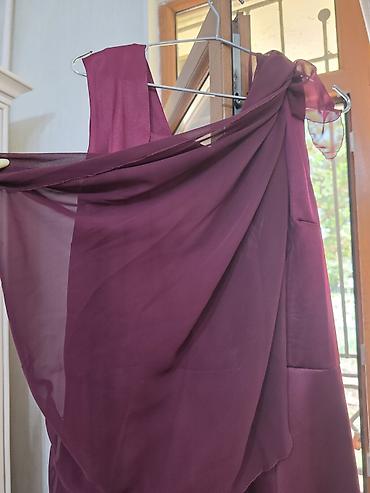 Donlar: Bordo rəngli ziyafət/libas - Model: Asimmetrik dizaynlı - Material — 3