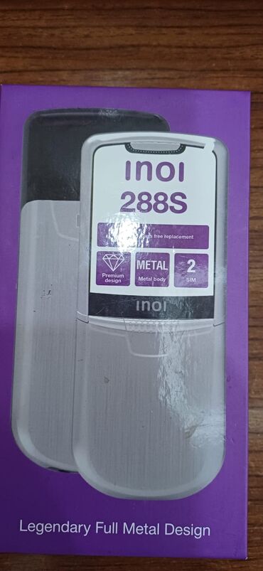 телефон за 100 манат: Inoi 100, 4 GB, цвет - Серый, Кнопочный