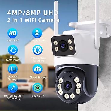 ev ucun kamera: 4MP/8MP UHD 2-in-1 WiFi Təhlükəsizlik Kamerası - 4MP və ya 8MP (4K) — 1