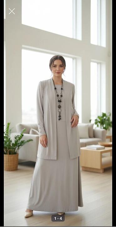 Платья: Повседневное платье, Длинная модель, Прямое, 6XL — 2