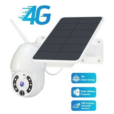 Videomüşahidə: 4g sim kartli solar günəṣ panelli 360° smart kamera 3mp full hd Günəṣ