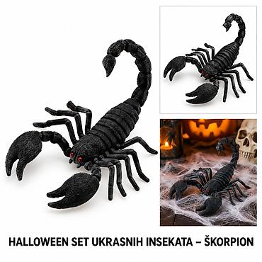 KMT Halloween dekorativni škorpion – crni HW-018 Realistično