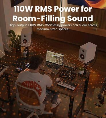 Musiqi mərkəzləri: 🎼 Edifier MR5 Tri-amped Studio Monitor (110W) Edifier MR5 Black — 8