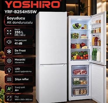 YOSHIRO YRF-B254H55W soyuducu (alt donduruculu) - Ümumi həcm: 255 L