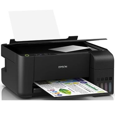 printer rengleri satisi: Epson L3100 Ağ qara şəkil A4 1 dəq : Max 33 səh/dəq (А4) Display 