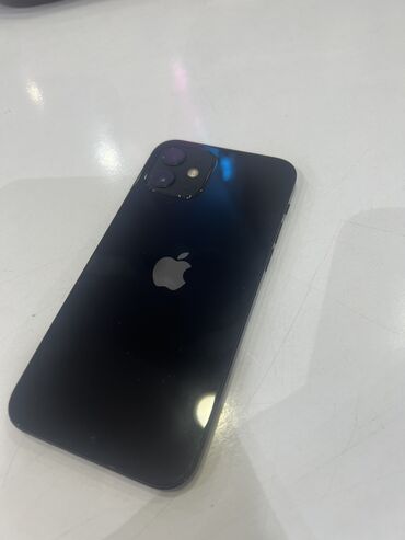 Apple iPhone: IPhone 12, Б/у, 256 ГБ, Черный, Зарядное устройство, Защитное стекло, Чехол, 80 %