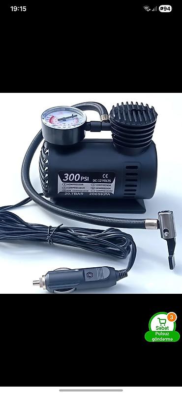 10 lato: Avtomobil Hava Kompressoru – 12V, 300 PSI - Gərginlik: DC 12V — 2