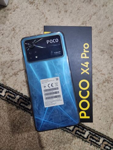 поко 4 про: Poco X4 Pro 5G, Б/у, 128 ГБ, цвет - Голубой, 2 SIM