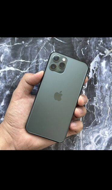 прадаю телефон: IPhone 11 Pro, Жаңы, 256 ГБ, Matte Midnight Green, Каптама, 77 %