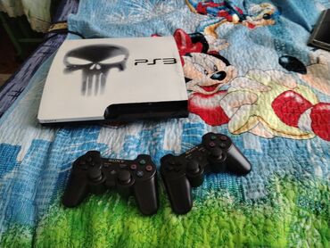PS3 (Sony PlayStation 3): Ps 3 slim 2 dene pult 512gb Acig Psn ideal vezyetde zəmanətlə və hər