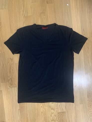 muške jakne za jesen: Short sleeves T-shirt, L (EU 52), Hugo Boss, color - Black, Cotton