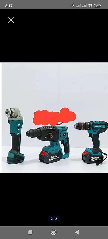 kerpiç: Makita akkumulayatorlu alət dəsti Tərkib: - SDS-Plus fırlacı-zərbəli — 2