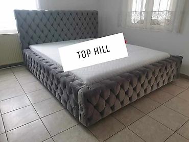 Kreveti: AKCIJA Tapacirani bračni krevet – luksuzni Chesterfield stil - — 2