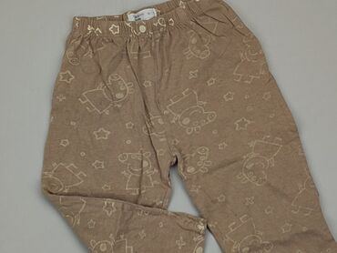 brązowe bluzki: Niemowlęce spodnie materiałowe, 12-18 m, 80-86 cm, Fox&Bunny, stan - Zadowalający