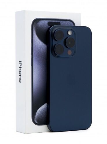 бишкек iphone 14: IPhone 15 Pro, Колдонулган, 256 ГБ, Blue Titanium, Заряддоочу түзүлүш, Коргоочу айнек, Каптама, 95 %