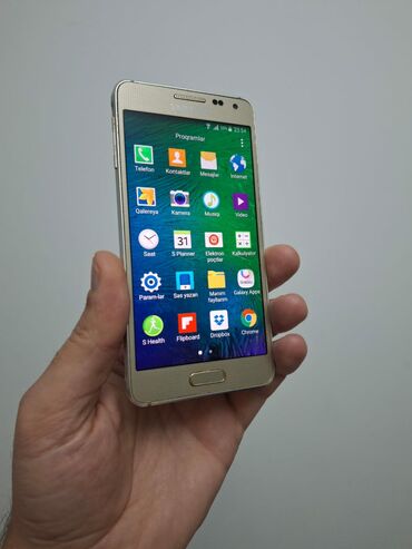 Samsung: Samsung Galaxy Alpha, 32 GB, rəng - Qızılı, Barmaq izi — 3