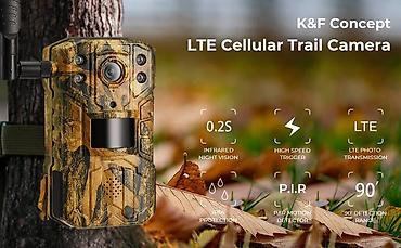охотничий тепловизор: Фотоловушка K&F 4G LTE Solar Trail Camera, 2.7K Ultra HD Камера — 2
