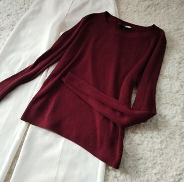 bluza jack daniels: H&M, M (EU 38), Viscose, Single-colored, color - Burgundy