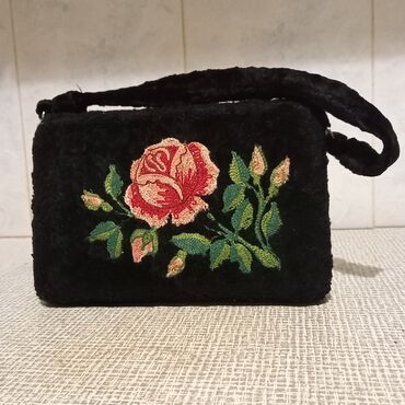 Çantalar: Roza i̇lməli̇ retro çanta -🎁 hədi̇yyəli̇ (şəkillərə bax) -1930-50 ci — 14