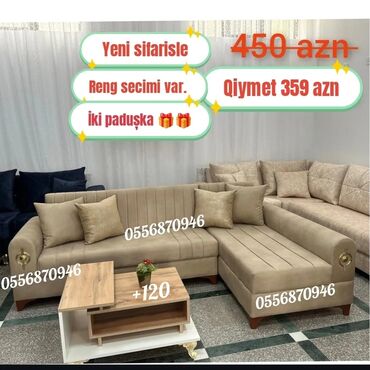 Sifarişlə divan dəstləri: Kunc divanlar bazali divan aclan divan. Mebel dəstləri və künc — 6