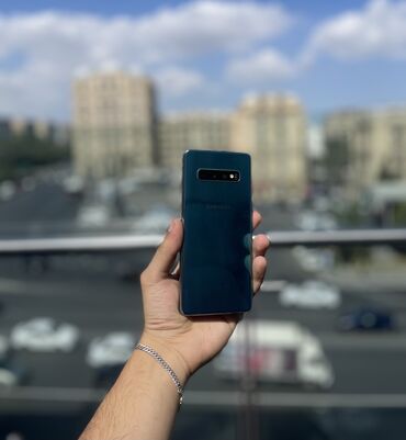 samsung c7: Samsung Galaxy S10 Plus, 128 GB, rəng - Yaşıl, Zəmanət, Sensor, Barmaq izi