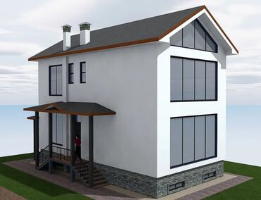 новый двухэтажный дом: 250 м², 6 комнат, Теплый пол, Забор, огорожен