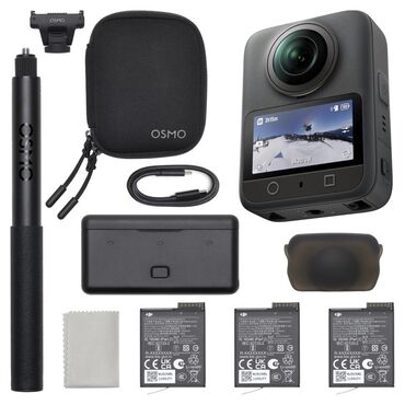 екшн камера: Экшн-камера DJI Osmo 360 Adventure Combo Камера оснащена квадратным
