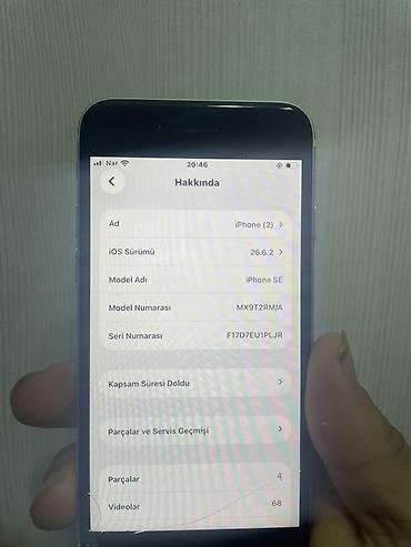se 2022: IPhone SE 2020, 64 GB, Ağ, Qırıq — 8