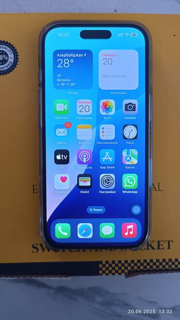 operativ yaddas: IPhone 16 Pro, 128 ГБ, Natural Titanium, Гарантия