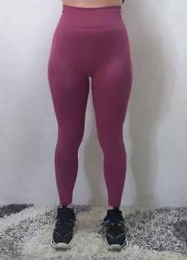 Helanke, biciklistički šortsevi: Ženske sportske helanke – visoki struk, bešavne - Boja: ciklama/roze — 15