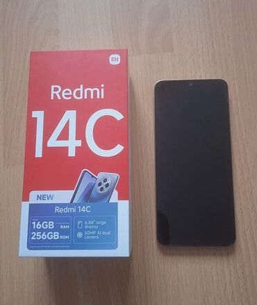 Redmi 14C, 256 GB, Sensor, Barmaq izi, Face ID