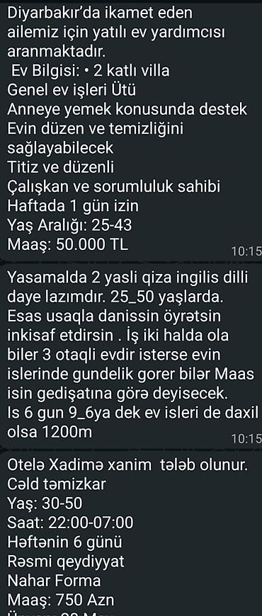 Digər ixtisaslar: Yeni vakansiyalar var — 4