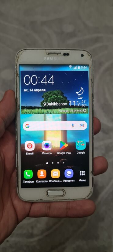 samsung gt e1125: Samsung Galaxy S5, 16 GB, rəng - Ağ, Sensor, Barmaq izi