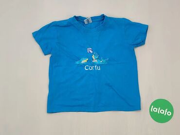 Koszulki: Koszula, 8 lat, wzór - Print, kolor - Niebieski