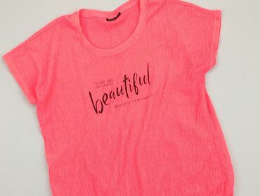 różowe t shirty damskie: T-shirt, Janina, XL, stan - Dobry