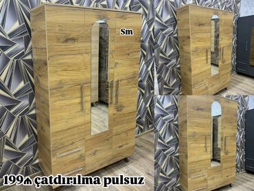 Dolablar: Yeni, Açılan, 3 qapılı Düz dolab, Qarderob, paltar dolabı — 4