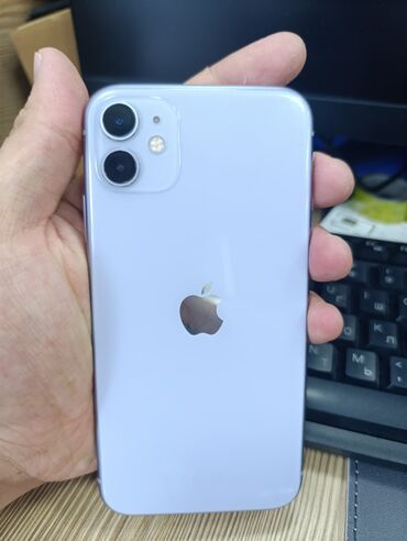 iphone бишкек цена: IPhone 11, Колдонулган, 128 ГБ, Deep Purple, Кабель, 75 %