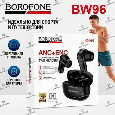 air iphone: Наушники беспроводные BOROFONE BW96 с шумоподавлением ANC, ENC - — 1